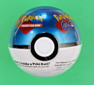 Pokemon TCG 2022 Go Poke Ball Tin 3 TCG Booster Packs & Coin Brand New Sealed