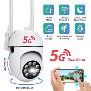 Wireless 5G WiFi Security Camera System Smart outdoor Night Vision Cam 1080P