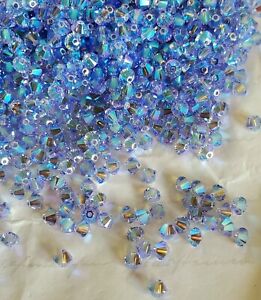 Swarovski Crystal 5328 4mm bicone beads, Provence Lavender AB 2X (36 pcs)