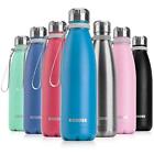 Water Bottle-17 oz Stainless Steel Double Wall Vacuum Insulated Metal Water B...