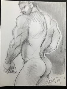 New ListingMale Nude Study- Pencil Drawing Fine Art- Signed by Artist