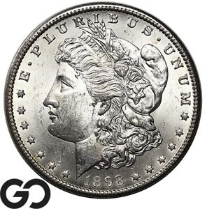 1898-O Morgan Silver Dollar Silver Coin, Lustrous Beauty