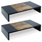Monitor Riser-2 Pack, Multi-Colored Wood Monitor Stand for Desk Black+Brown