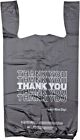 Thank You T Shirt Plastic Bags (1000/Case) - Shopping Bags - Black Small 1 Case