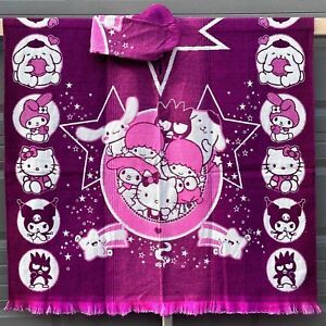 Warm Hello Kitty Adult Unisex Alpaca Poncho/One Size Fits All/Made In Ecuador