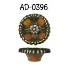 Round Waterfall Style - Brass Knob - Tortoise Shell  Antique Vintage Old Style