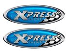 Two Xpress Boat Vinyl Racing Oval Stickers 10
