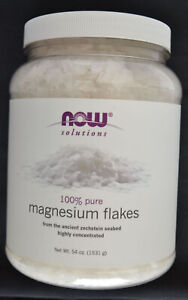 54 oz Now Solutions Pure Magnesium Chloride Flakes New in Sealed Plastic Jar