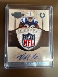 R86 2011 Plates & Patches #12 Delone Carter NFL Shield Patch Auto 1/1 Colts