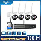 Hiseeu Security Camera System Wireless Audio Wifi CCTV 3MP 10CH NVR W/1TB HDD