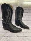Vintage Men’s J. Chisholm Black Leather Western Cowboy Boots Size 11.5 D