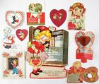 Lot of 10 Used Valentines Vintage Valentine Cards, Mid Century, 40s 50s, Fragile