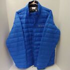 Columbia Omni Heat Insulated Blue Puffer Jacket Winter Coat Full Zip Woman's Lg