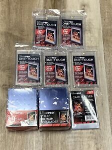 Ultra PRO 35pt One Touch Magnetic Trading Card Holder & Toploader Sleeve Lot New