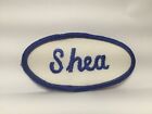 SHEA USED EMBROIDERED VINTAGE SEW ON NAME PATCH TAGS ASSORTED COLORS