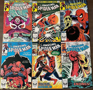 Amazing Spider-Man 241,244,245,249,250,251 Marvel Comics Bronze Age Lot
