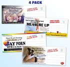 4 PACK Adult PRANK Mail Postcards FUNNY Joke Revenge Gag I Love Gay Porn Cheater