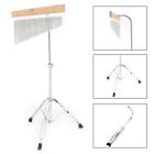 Silver Bar Chimes 36-Tone Single-Row Wind Chime Percussion Instrument with Stand