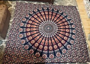 New ListingWall Tapestry / Tablecloth Mandela Boho Cotton India
