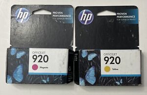 GENUINE NEW HP 920 Ink Cartridge 2PK Officejet6000 6500 7000 7500 Yellow Magneta
