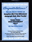 New Listing2023 Topps Inception Dominic Fletcher Milestones Blue Rookie Jersey Auto RC #/5