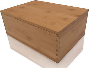 Blake & Lake Wooden Storage Box with Lid - Large Wood Keepsake Boxes - Gift Box