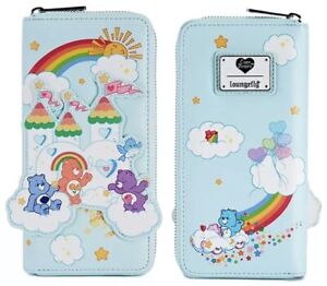 Care Bears Rainbows & Clouds Zip Around Wallet 40th Anniversary Care A Lot