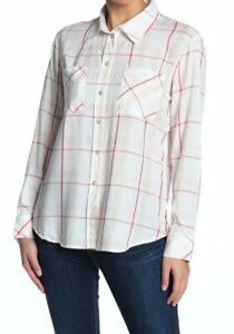 $210 Sanctuary Women's Pink Long Sleeve Button Favorite Boyfriend Shirt Size M