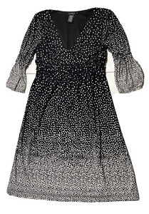 Roulette Black and White Stretch Dress Size Large. Crossdresser Sissy Dress