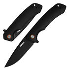 Drop Point Blade D2 Steel Folding Knife G10 Scales Pocket Knife Tactical Black