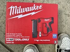 Milwaukee 2540-20-48-11-2420 12V Pin Nailer - Red HIGH OUTPUT BATTERY INCLUDED