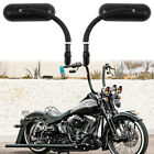 Black Motorcycle Mini Oval Rear View Mirrors For Harley Softail Heritage Classic (For: More than one vehicle)