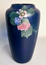 Antique Weller Hudson Blue Art Pottery Vase 9 3/4 inches tall