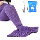 Mermaid Tail Blanket Crochet Mermaid Blanket for Adult, Soft All Seasons Snuggle