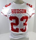 2002 San Francisco 49ers Marcus Hudson #23 Game Issued White Jersey 44 DP26481