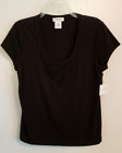 New ListingKate Hill Black Beaded Top. New With Tags. Petite Large.