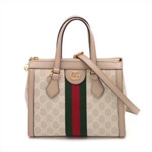 Gucci GG Supreme Ophidia 2WAY Handbag Beige 547551