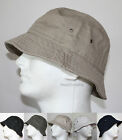 MEN 100% COTTON FISHING BUCKET HAT CAP - BEIGE BLACK GREEN NAVY WHITE - S/M L/XL
