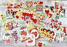 Vintage 1950s Mixed Lot of 62 Litho Die Cut Valentines Day Cards - Most Unused
