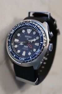 Seiko Prospex SUN065P GMT PADI Tuna Kinetic Diver Watch, New Capacitor, NATOs