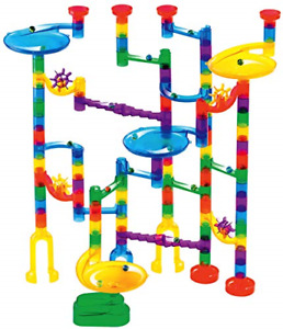 Marble Genius Marble Run Starter Set - 130 Complete Pieces + Free Instruction 80