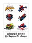 Spiderman Birthday Party 24 ct Tattoos Favors