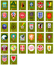 2022 FIFA World Cup Qatar Panini Sticker US Edition Gold Foil Team Logo PICK