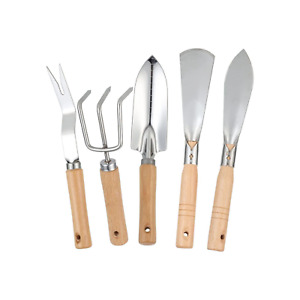 New ListingMolaoda Garden Tool Set-5 Pieces of Wooden Garden Hand Tool Set.