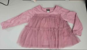 Tea collection baby girl's 9-12m pink raffle top