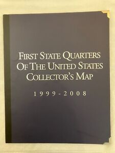First State Quarters Of The United State's Collector's Map 1999-2008 - Complete