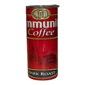“Community Coffee Wrap” 16oz Stainless Steel Tumbler W/Straw~Mornings~Dark Roast