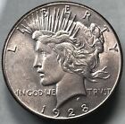 1928 Peace Dollar Choice AU++ Key Date About Uncirculated $1 Silver US Coin