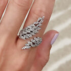 Wedding 925 Silver Filled Adjustable Rings Gorgeous Women Cubic Zirconia Jewelry