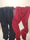 Lot Of 2 - Galaxy Jogger Sweatpants Unisex L Elastic Ankles Red And Black...